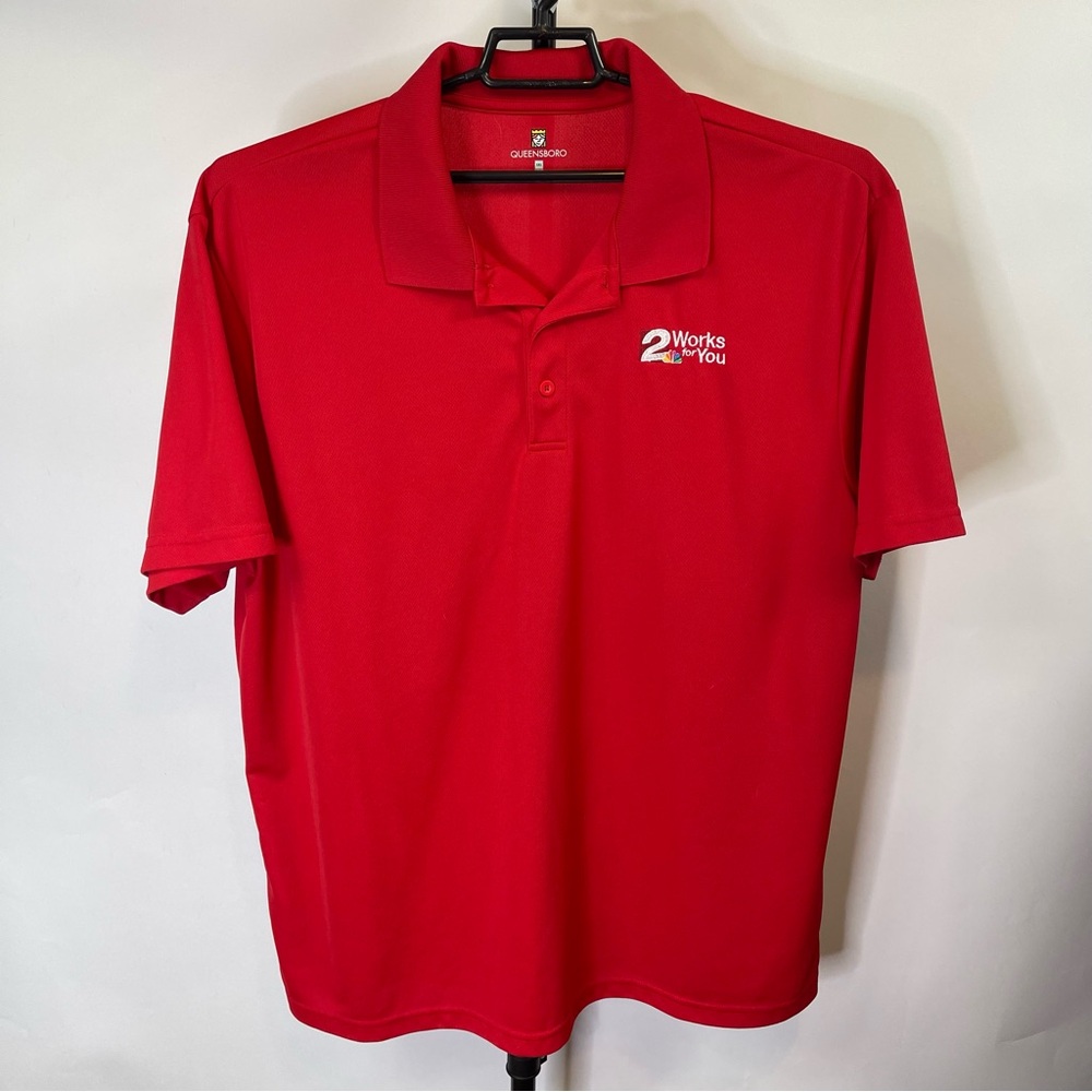 Queensboro Channel 2 News Red Polo Shirt Size 3XL Men’s